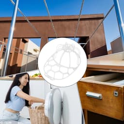 Petten Wasmachine - Hoedenhouder - Schoonmaken - Vormbehoud - 22 x 35.5 cm - Wit — thumbnail 3
