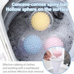 Wasmachine pluizenfilter, 3-pack huisdierhaarverwijderaar, herbruikbaar drijvend haarfilter tennisbal, roze — thumbnail 2