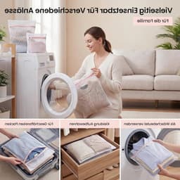 Set van 6 Grote Waszakken voor de Wasmachine, Meerdere Maten, Duurzame Wasnetten met Rits voor Fijne Was, Ondergoed, Sokken en Kleding — thumbnail 5