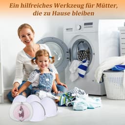 5 stuks wasnet, beha, wasnet voor wasmachine, waszakje voor ondergoed en sokken, beha-net voor wasmachine, halve cirkelvorm, 19 x 17 cm, beschermt gevoelige kleding — thumbnail 2