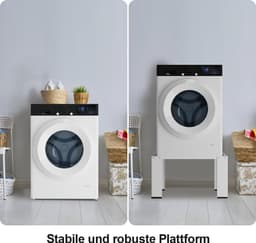 Wasmachine Onderstel - Wasmachineverhoger Sokkel - Comfortabel Wassen - Verhoogde Werkhoogte - 63 x 45 x 32 cm - Wit — thumbnail 4