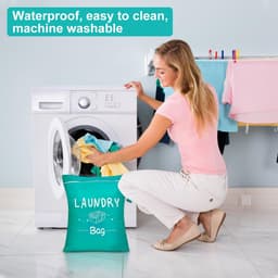 JHUBERS- Waszak Groot - Waszakken voor Wasgoed - Opvouwbaar - Waterdicht - Lichtgewicht - Geschikt voor Sportkleding - Waszakje — thumbnail 2