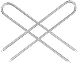 Byshayne- Grondankers U-vormig 30 cm - Stabiele Haringen - Verzinkt - Stormbestendig - Set van 8 - Geschikt voor Trampoline/Camping - Tentharingen — thumbnail 3