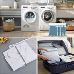 Set van 4 Kleine Mesh Waszakken voor Delicate Was - Duurzame Waszakken voor Ondergoed, Sokken en Babykleding - Ideaal voor de Wasmachine en Reizen, 30x20cm — thumbnail 2