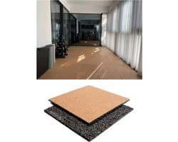 Rubberen Vloerplaten - Fitness Tegels - Apparaten Dempen - Schokabsorberend - 50 x 50 cm - Grijs