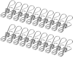 Dailygoody - Wasknijpers - Roestvrij staal - Sterke grip - 100 stuks - Waslijn en kledinghanger - Duurzaam en winddicht - Voor thuis en kantoor — thumbnail 1