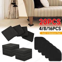 Solvix Antislip Anti Vibratie Pads 20 Stuks – Trillingsdempers voor Wasmachine en Droger – Schokabsorberende Antislip Matten 7,5 × 7,5 cm — thumbnail 5