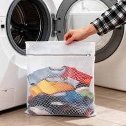 Pack van 5 Grote Wasnetten 60 x 60 cm, Waszak met Rits, Beschermnet voor Fijne Was, Sokken, Blouses en Truien, Wassen in de Wasmachine — thumbnail 3