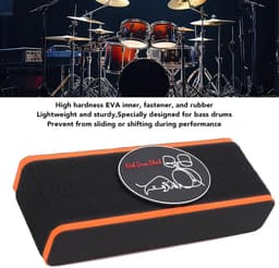 Basdrum Anker - Kick Block - Stabiliteit Optredens - Antislip Grip - 25 cm - Oranje — thumbnail 2