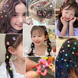 Dailygoods- Haarclips 50 Stuks - Mini Haarclips - Kleurrijke Haar Klemmen - Stervormige Haarclips - Leuke Haarclips - Geschikt voor Dames en Meisjes - Haarklemmen — thumbnail 2
