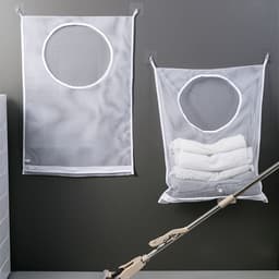 Dailygoods- Wasmand met deksel - Wasmand 3 vakken - Wassorteerder - Waszakken - Waterdicht - Ruime capaciteit 77x50cm - Waszak — thumbnail 2