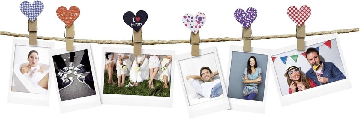Houten Wasknijpers - Fotohouders Clips - Foto's Ophangen - Met Magneet - Set van 10 - Kleurrijk — afbeelding 1