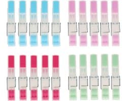 Waslijnklemmen - Kledingklemmen - Kleding Drogen - Rubberen Inzetstukken - 20 Stuks - Grijs
