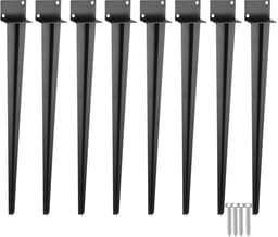 Grondanker Inslag - Paaldrager Huls - Tuinprojecten Stabiliseren - Roestwerend IJzer - 700 mm Lengte - Zwart — thumbnail 1