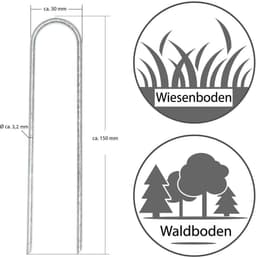Grondankers Staal - Haringen Tentstokken - Tuinieren en Kamperen - Verzinkt Weerbestendig - 100 stuks 15cm - Zilver — thumbnail 4