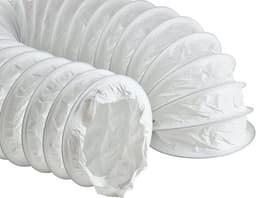 Afvoerslang PVC - Flexibele slang Uitlaatslang - Ventilatie Aansluiten - Geïntegreerde staalspiraal - 1 meter - Wit — thumbnail 2
