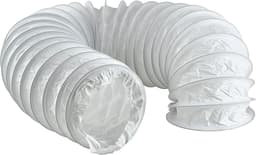 Afvoerslang PVC - Flexibele slang Uitlaatslang - Ventilatie Aansluiten - Geïntegreerde staalspiraal - 1 meter - Wit — thumbnail 4