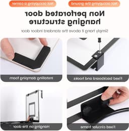 Hangende wasmand in de vorm van een basketbal, ideaal voor slaapkamer, badkamer en utility room, eenvoudig te bevestigen zonder boren, 2-in-1 waszak voor efficiënt gebruik — thumbnail 5