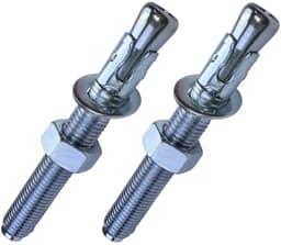 Boutankers - Ankerschroef spreidpluggen - Massief Materiaal Bevestigen - Directe Montage Zonder Barsten - M20 x 160 mm - Zilver — thumbnail 1