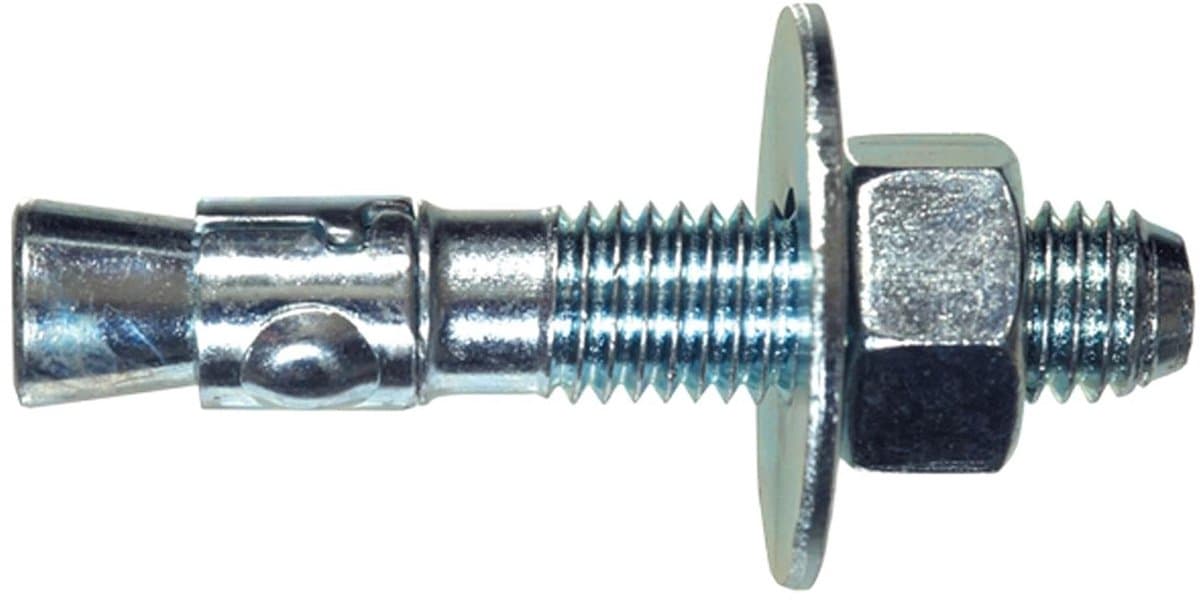 Wiganker - Doorsteekanker Zink - Beton Bevestigen - Zink Materiaal - 1/4 X 1-3/4 Inch - Zilverkleurig — afbeelding 1