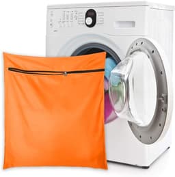 Waszak Voor Huisdieren Wasgoed - 65x70cm - Met Rits Voor Wasmachines - Vangt Dieren Haren Op - Oranje — thumbnail 3