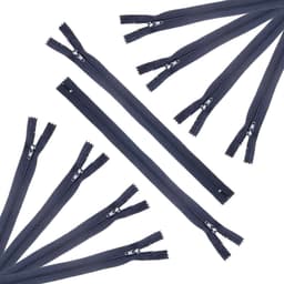 Trimz 30 cm (~ 12 inch) Navy one Way End Stop Zip met 4 mm tanden 5 stuks, polyester, 30 cm — thumbnail 2