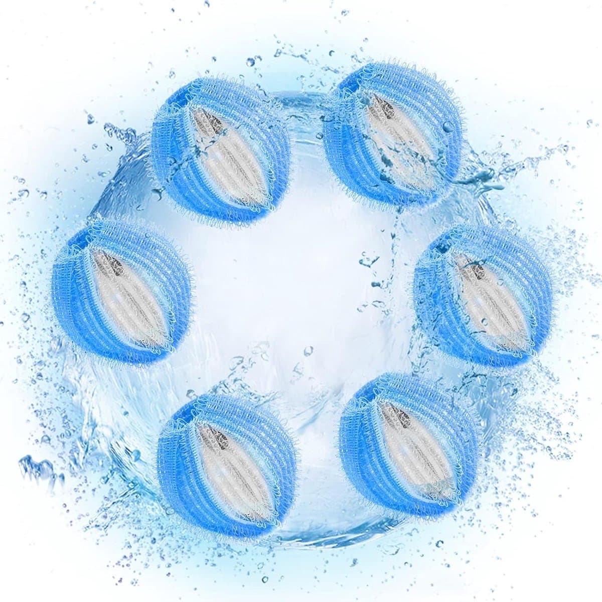 YUHOME 6 STKS Haar Catcher Ballen Anti-Winding Wasserij Lint Remover Wasballen Herbruikbare Pluisverwijderaar Ballen Voor Wasmachine — afbeelding 1