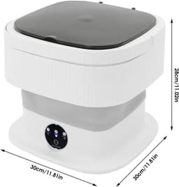 Quvo® Camping Wasmachine - Mini Wasmachine - Wasmachines - 10L - met Centrifuge - Wit - 30cm x 30cm x 28cm — thumbnail 5