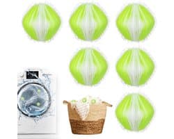6 stuks haarvangers voor wasmachine - anti-haren bal - herbruikbare wasbal - voor kleding en beddengoed - effectievere waservaring