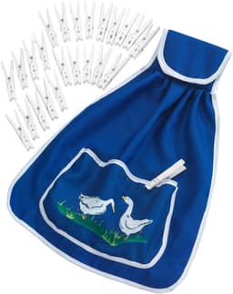 Wasknijperzak - Kledinghangers Houder - Wassen Ophangen - Rugbesparende Bevestiging - 45 x 335 cm - Ganzen — thumbnail 1