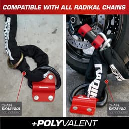 Vloeranker Motor - Motorbeveiliging Garage - Motor Beveiligen - Volledig Stalen Constructie - 20 mm Ring - Zwart — thumbnail 2