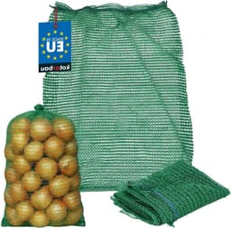 Raschel Aardappelzak - Netzak Groentezak - Verse Groenten Opslaan - Optimale Luchtcirculatie - 40 x 60 cm - Groen — thumbnail 1