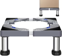 Wasmachine verhoger - Apparaat voetstuk - Apparaten verhogen - Verstelbare lengte - 60x60x20 cm - Zilver — thumbnail 1