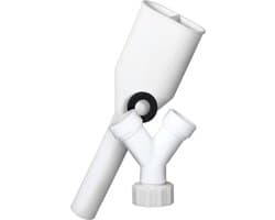 Dparts afvoer en aanvoer kraan splitter - y-stuk waterverdeler duo set - voor wasmachine en vaatwasser afvoerpijp en wasmachinekraan — afbeelding 1