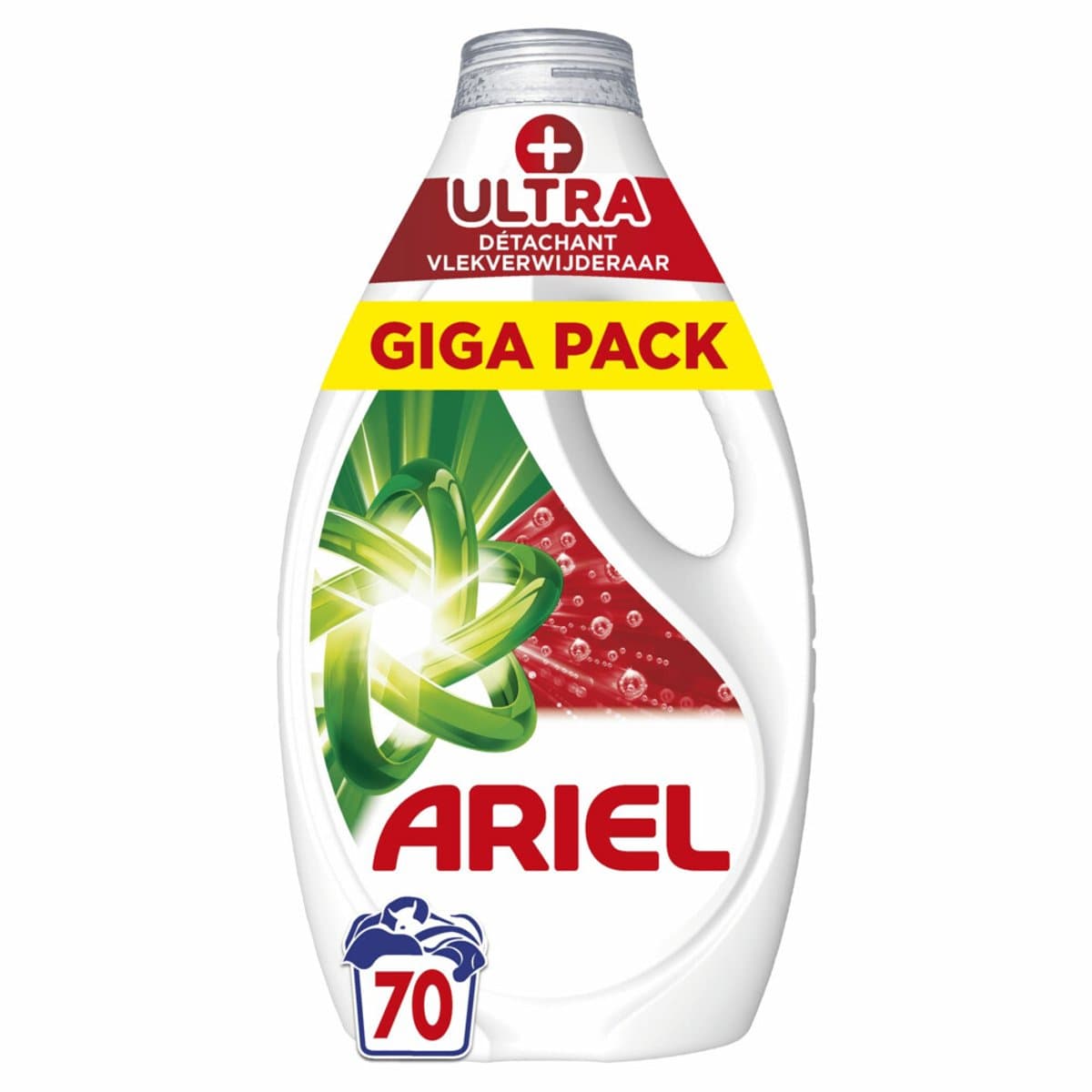 Ariel Vloeibaar Wasmiddel +Ultra Vlekverwijderaar 70 Wasbeurten - 3150 ml — afbeelding 1