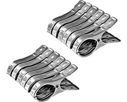 Grote wasknijpers - 12 stuks Wasknijpers - 12*6cm Roestvrijstalen wasknijpers - Winddichte clips - Geschikt voor het drogen van kleding - Winddicht drogen van kleding - Kledinghanger voor het drogen van quilts (12 stuks)