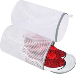 Waszak voor Schoenen - 2-Pack Honingraat Waszakken met Rits - Anti-Vervorming Wasnet voor Sportschoenen,Sokken, BH's en Speelgoed - Herbruikbare - 35 x 20 cm — thumbnail 1