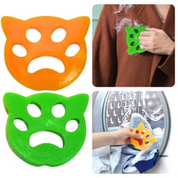 Cheqo® Haarverwijderaar Wasmachine - Huisdierhaar Wasmachine - Anti Haar Drogerballen - Hondenhaar Verwijderaar - Zachte Elastische Magneet - Voor Droger en Wasmachine - 2 Stuks — thumbnail 1