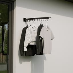 Wasophoogte® Wanddroogrek - Droogrek Inklapbaar - Wasrek Inklapbaar - Wasrek Hangend - 12 kledinghaken — thumbnail 2