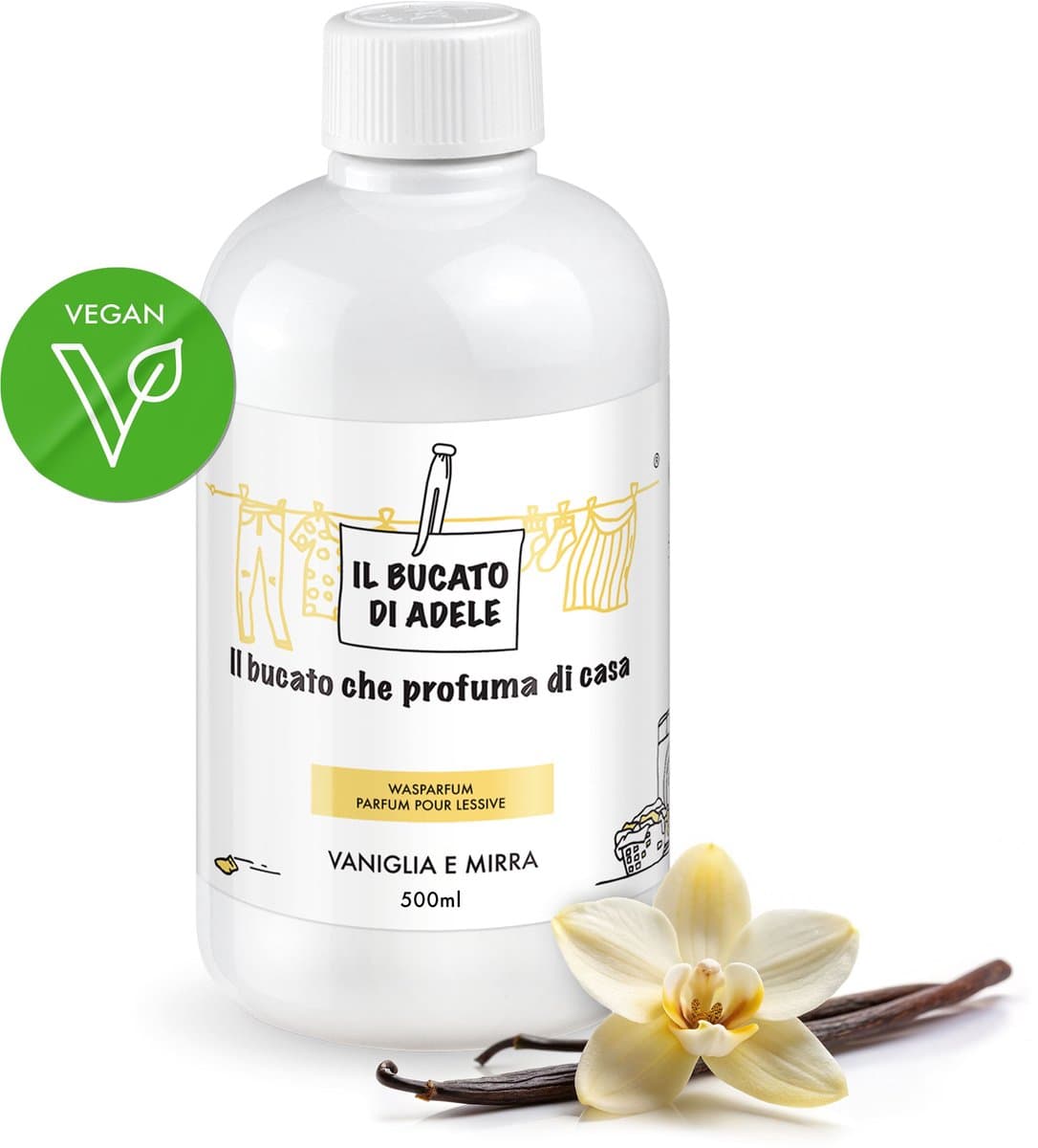 Il Bucato di Adele Wasparfum - Italiaanse Was Parfum - Vanille & Mirre 500ml — afbeelding 1