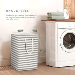 Wasmand 75L Opvouwbaar – Stevige Opbergmand met Handvatten – Waterdichte Was Organizer – Voor Kleding, Speelgoed of Linnen — thumbnail 2
