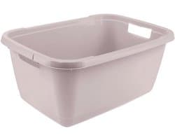 Stevige Wasmand 52L - Grijze Kunststof Wasmand voor Wasgoed