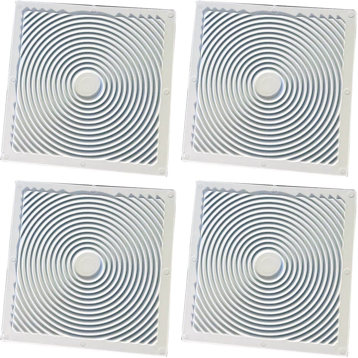 Trillingsdempers vierkant 80 x 80 x 6 mm | Set van 4 stuks | Platte variant met profiel voor extra grip | Multaparts® huismerk — afbeelding 1