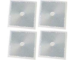 Trillingsdempers vierkant 80 x 80 x 6 mm | Set van 4 stuks | Platte variant met profiel voor extra grip | Multaparts® huismerk