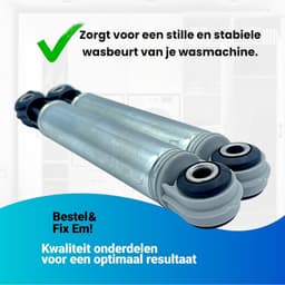 2X Fixem schokbreker geschikt voor Miele, Bosch en Suspa 4500820, 4500826, 4500823, 4500824, 4500825, 4500826, 118869 - 8mm - 120N — thumbnail 2