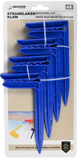 Benson Strandlaken klem - 16x - kunststof - 15 cm - Handdoekknijpers / handdoek klem — thumbnail 3