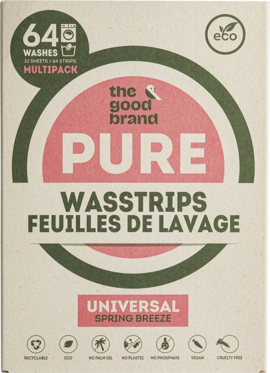 Wasstrips The Good Brand - 64 wasjes - happy flower — afbeelding 1
