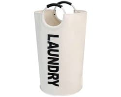 90L Oxford stoffen wasmand, opvouwbare waszak, opvouwbare wasmand met grote capaciteit - gebroken wit - 79*38cm
