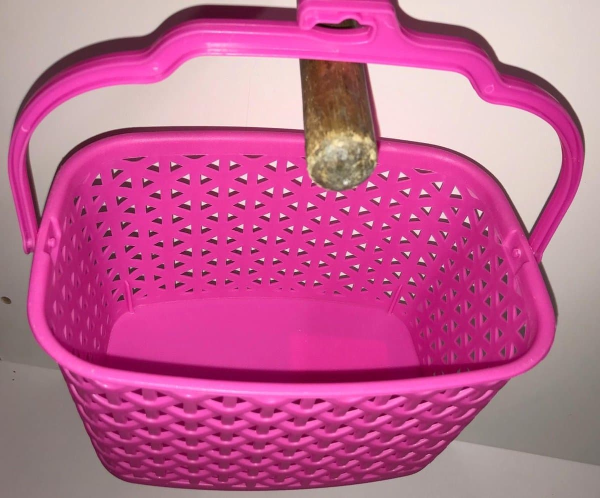 Wasknijpermandje kunststof roze — afbeelding 1
