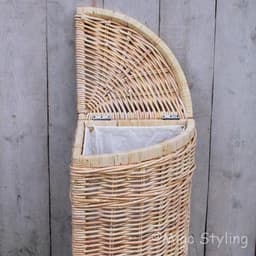 Hoekwasmand - Met deksel - 40x40xH65 - Riet - Rotan - Naturel — thumbnail 2